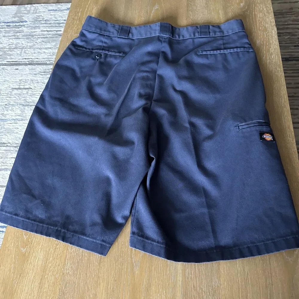 Rare Vintage Dickies Elite Metal Clasp Work Shorts Dark Blue Sz 40X12 Very Clean
